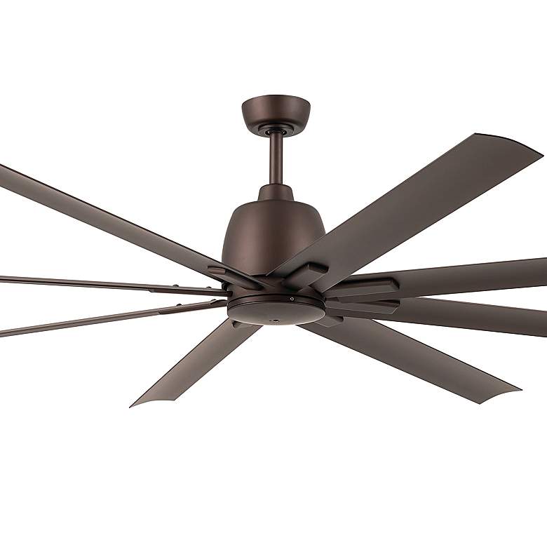 Image 2 84 inch Kichler Breda Satin Bronze Large Outdoor Ceiling Fan with Remote more views