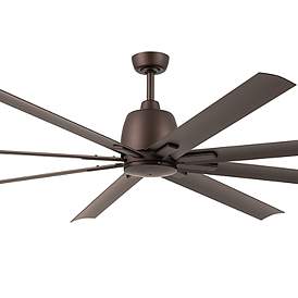 Image3 of 84" Kichler Breda Satin Bronze Large Outdoor Ceiling Fan with Remote more views