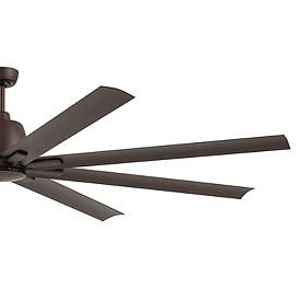 Image4 of 84" Kichler Breda Satin Bronze Large Outdoor Ceiling Fan with Remote more views