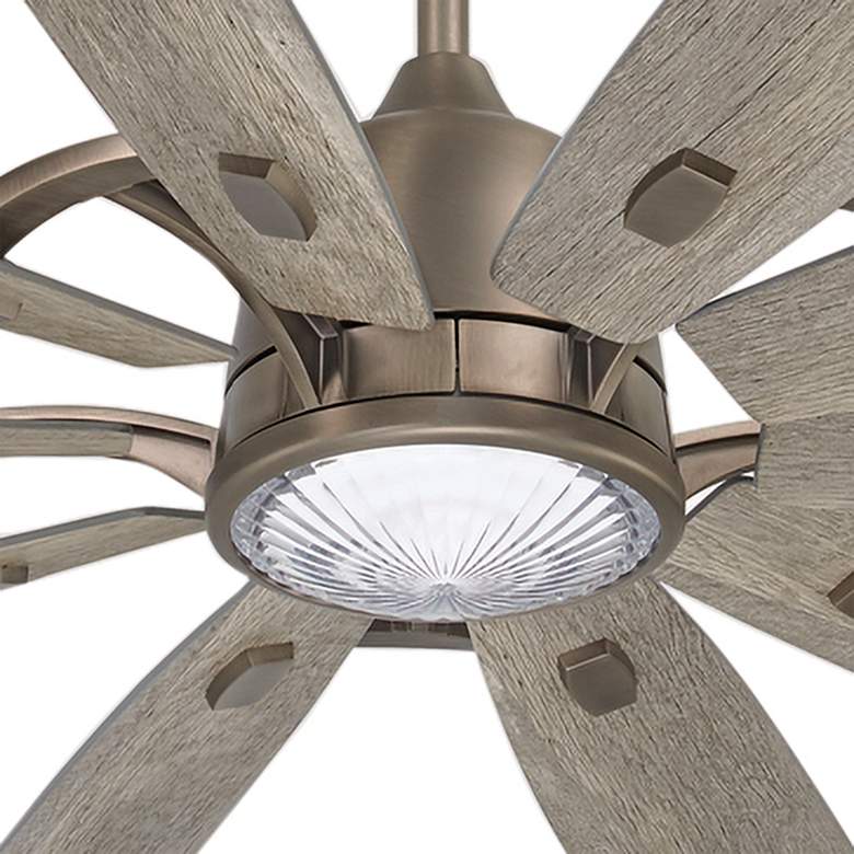 Image 3 84" Minka Aire Barn H2O Burnished Nickel Outdoor LED Smart Ceiling Fan more views