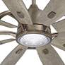 84" Minka Aire Barn H2O Burnished Nickel Outdoor LED Smart Ceiling Fan