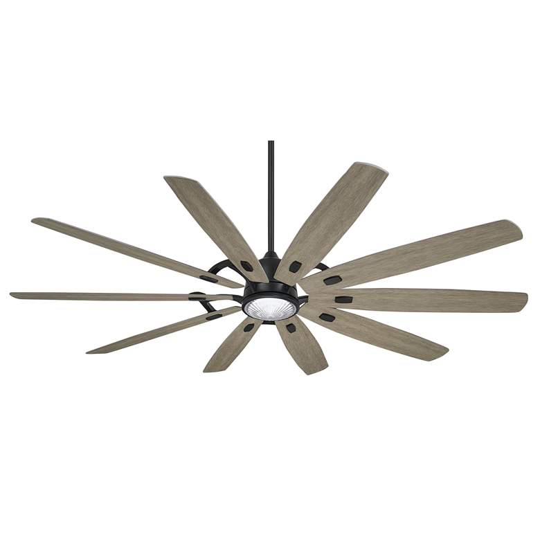 84&quot; Minka Aire Barn H2O Coal Large Outdoor LED Smart Ceiling Fan