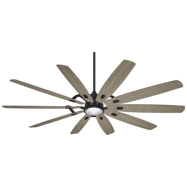 Image 2 84" Minka Aire Barn H2O Coal Large Outdoor LED Smart Ceiling Fan