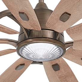 Image3 of 84" Minka Aire Barn H2O Heirloom Bronze Outdoor LED Smart Ceiling Fan more views