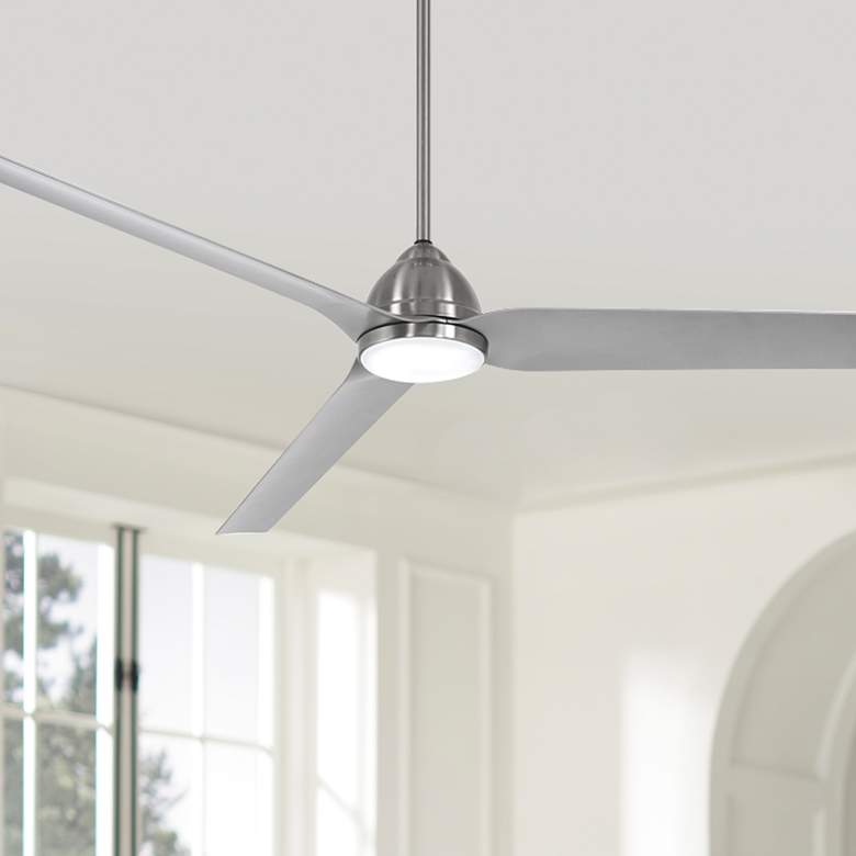 Image 1 84" Minka Aire Java Xtreme Brushed Nickel Smart LED Ceiling Fan