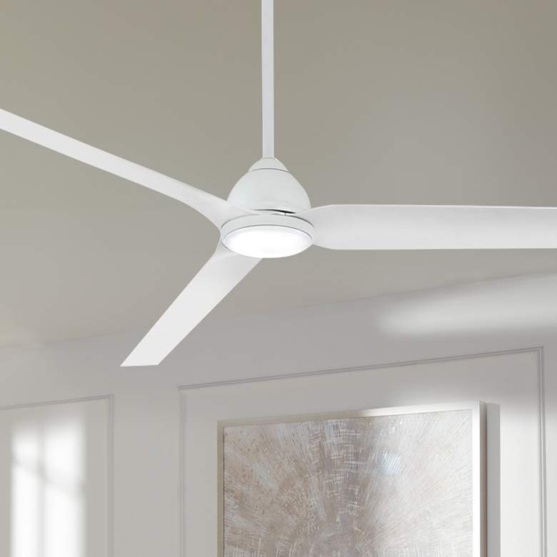 Image 1 84" Minka Aire Java Xtreme White Smart LED Ceiling Fan