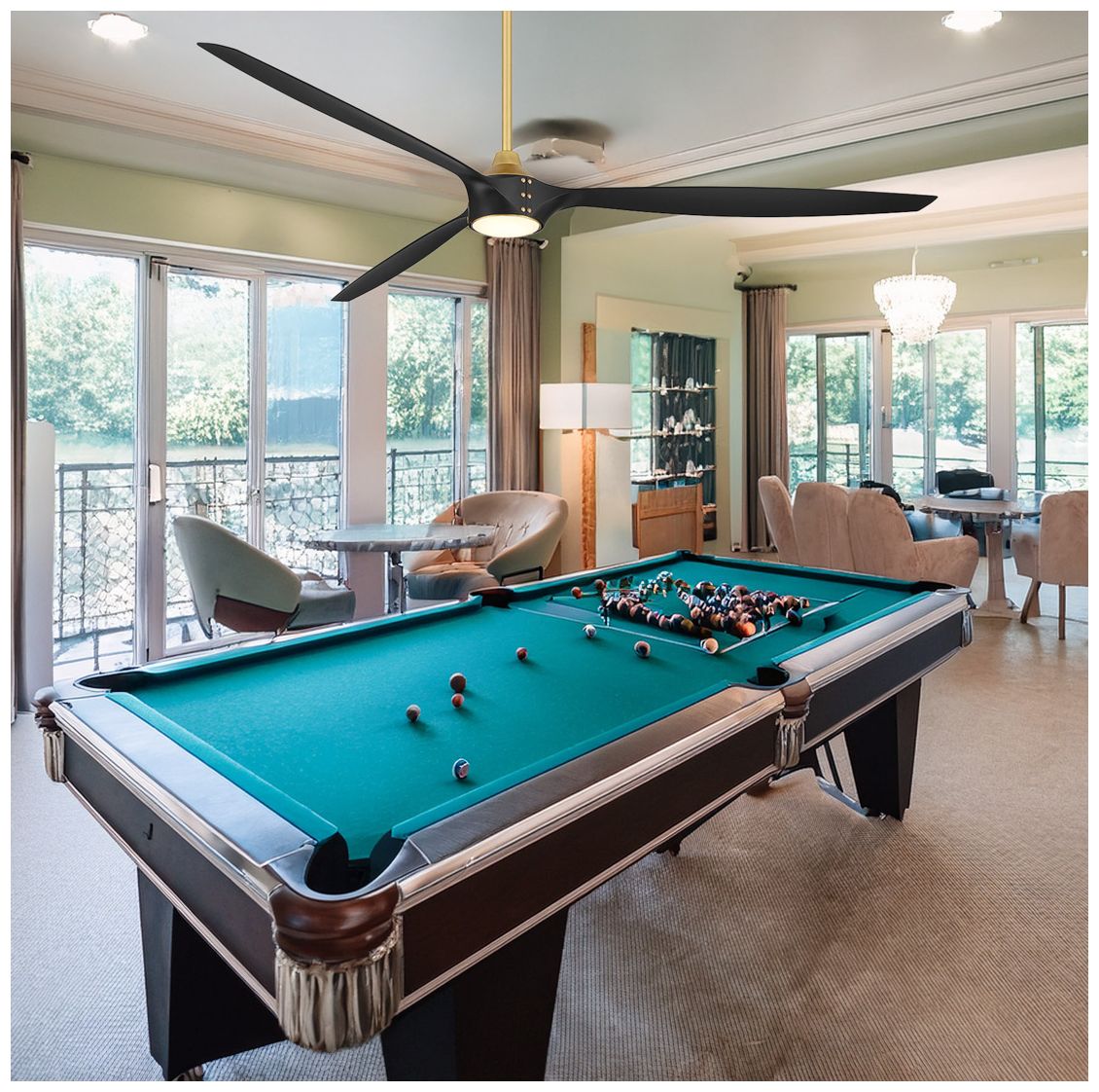 Image 5 84" Minka Aire Pierce Legacy Brass LED Smart Ceiling Fan more views