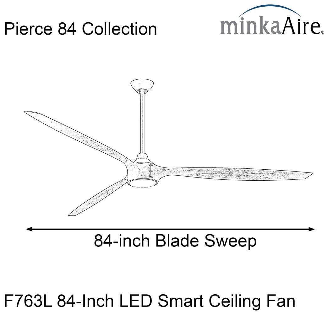Image 6 84" Minka Aire Pierce Legacy Brass LED Smart Ceiling Fan more views