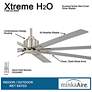 7_84" Minka Aire Xtreme H2O Brushed Nickel Wet Ceiling Fan with Remote more views