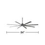 84" Minka Aire Xtreme H2O Iron Wet Ceiling Fan with Remote Control