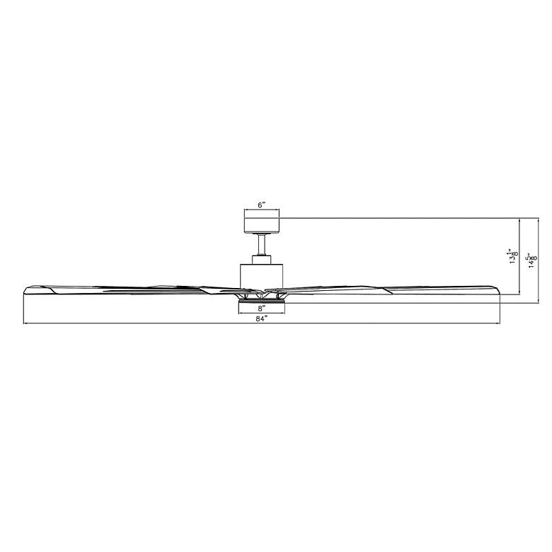 Image 6 84" Modern Forms Size Matters Matte Black Ceiling Fan more views