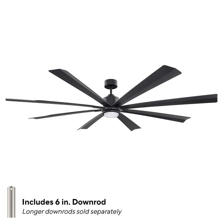 Image 5 84" Modern Forms Size Matters Matte Black Wet LED Smart Fan with Remot more views
