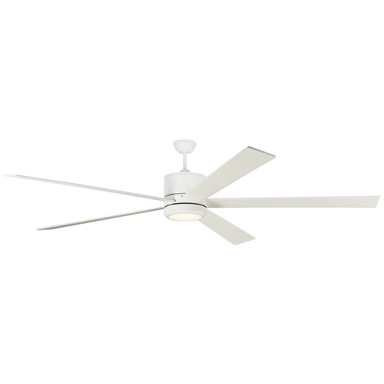 Image 1 84" Monte Carlo Vision 84 Matte White LED Ceiling Fan