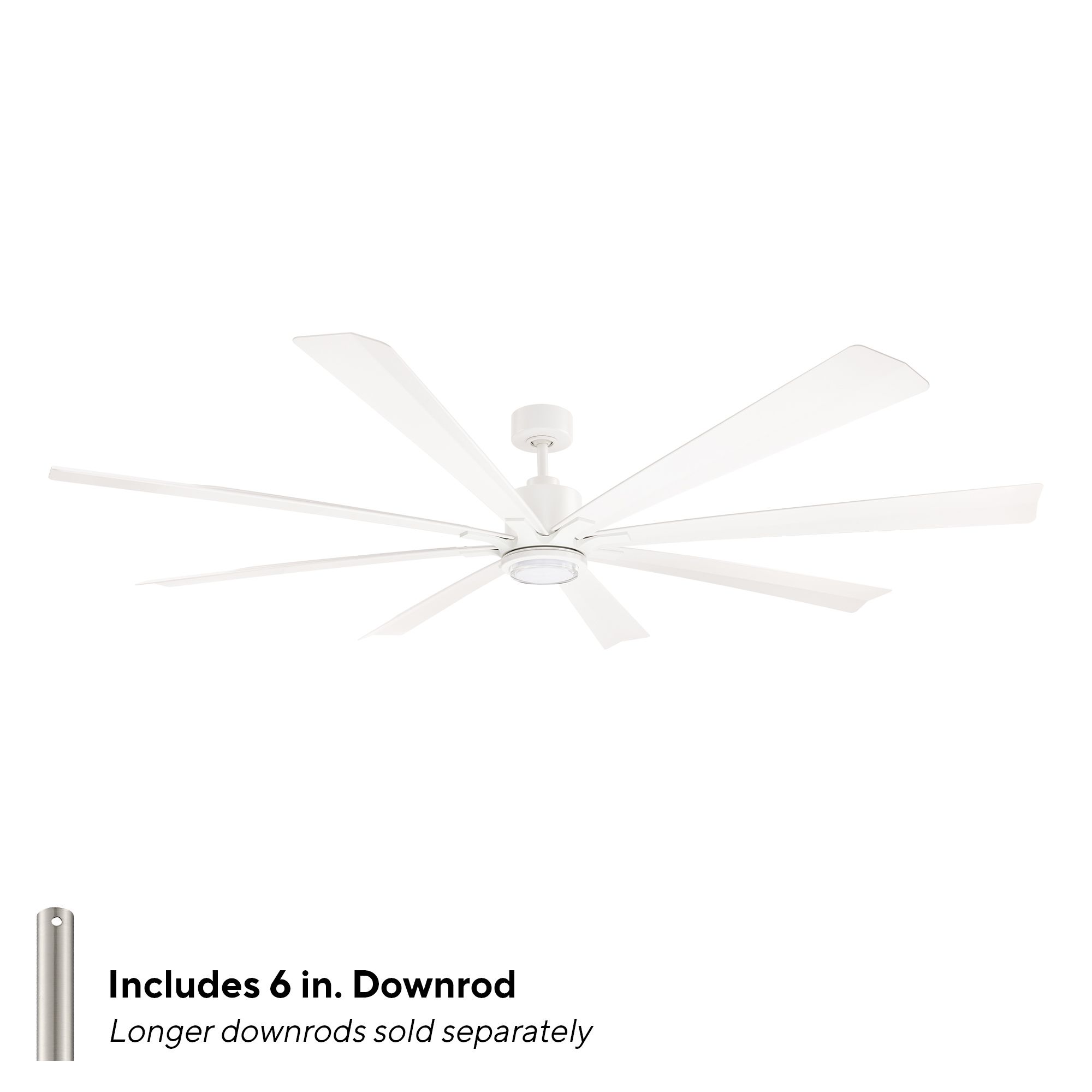 Image 5 84" Size Matters Matte White LED Smart Ceiling Fan more views