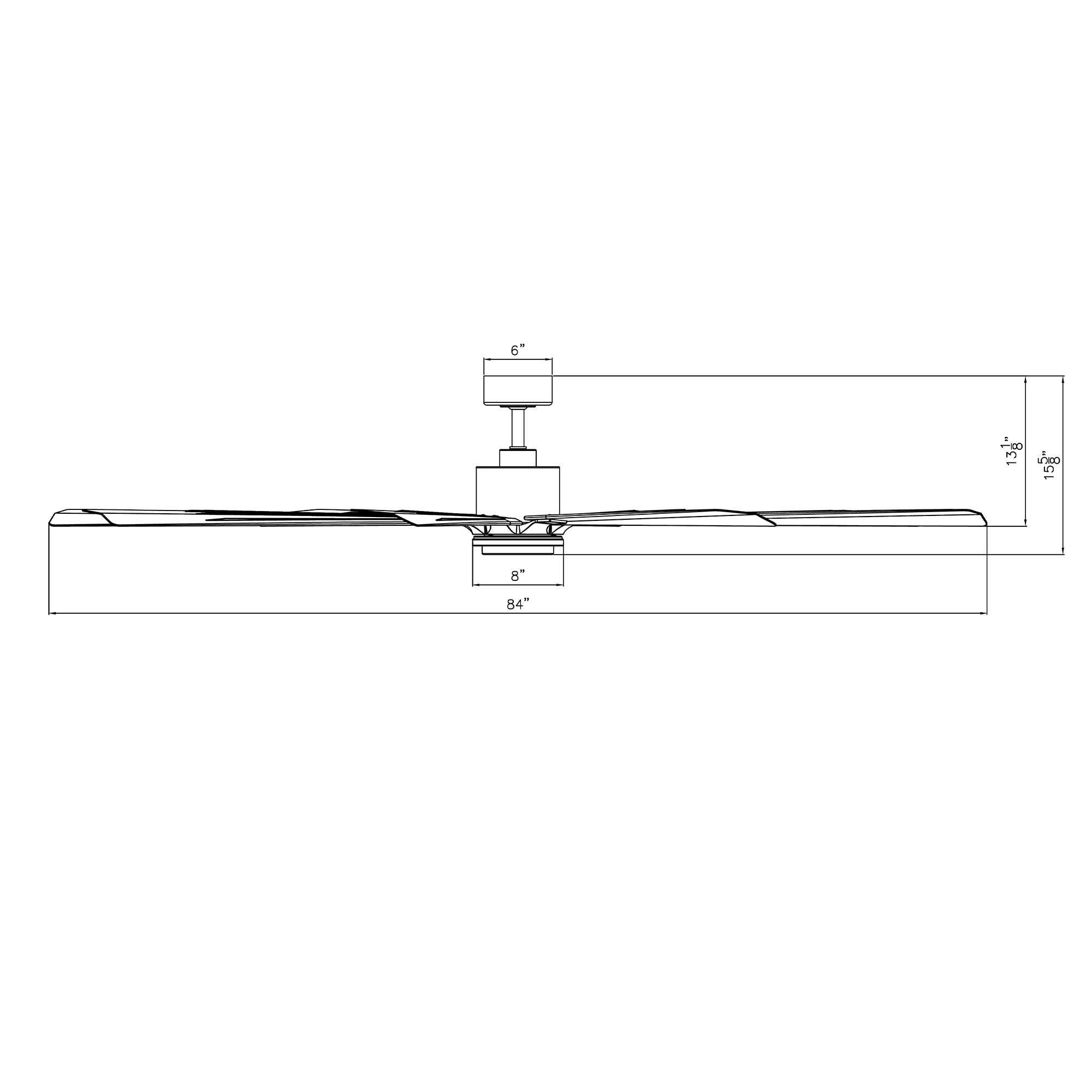 Image 7 84" Size Matters Matte White LED Smart Ceiling Fan more views