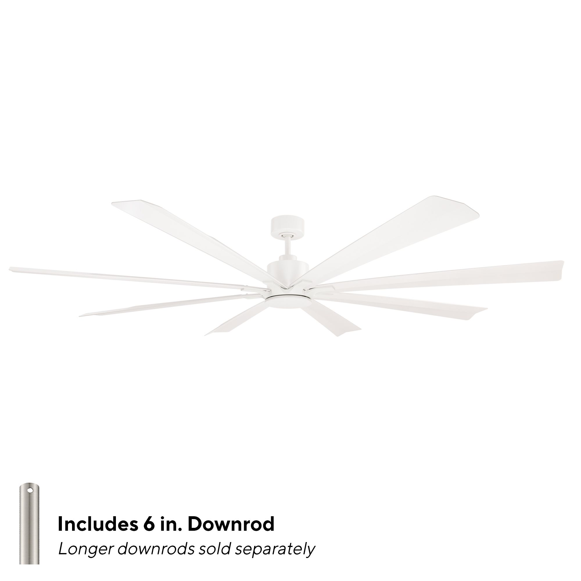 Image 5 84" Size Matters Matte White Smart Ceiling Fan more views