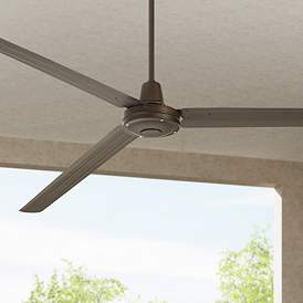 Image1 of 84" Turbina XL DC Oil-Rubbed Bronze Large Ceiling Fan with Remote