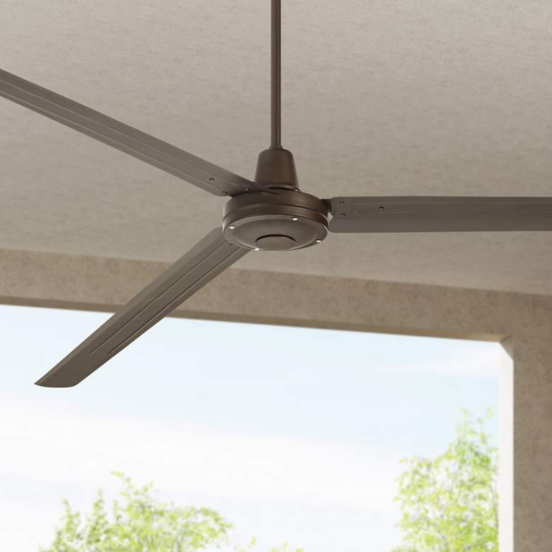 Image 1 84" Turbina XL DC Oil-Rubbed Bronze Large Ceiling Fan with Remote