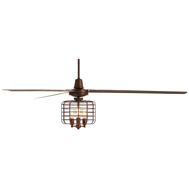 Image 6 84" Turbina XL Oil-Rubbed Bronze LED Large Ceiling Fan with Remote more views