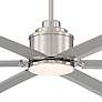 84" Ultra Breeze Brushed Nickel LED Wet Ceiling Fan with Remote