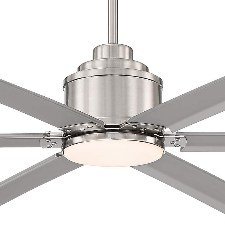 Image 3 84 inch Ultra Breeze Brushed Nickel LED Wet Ceiling Fan with Remote more views