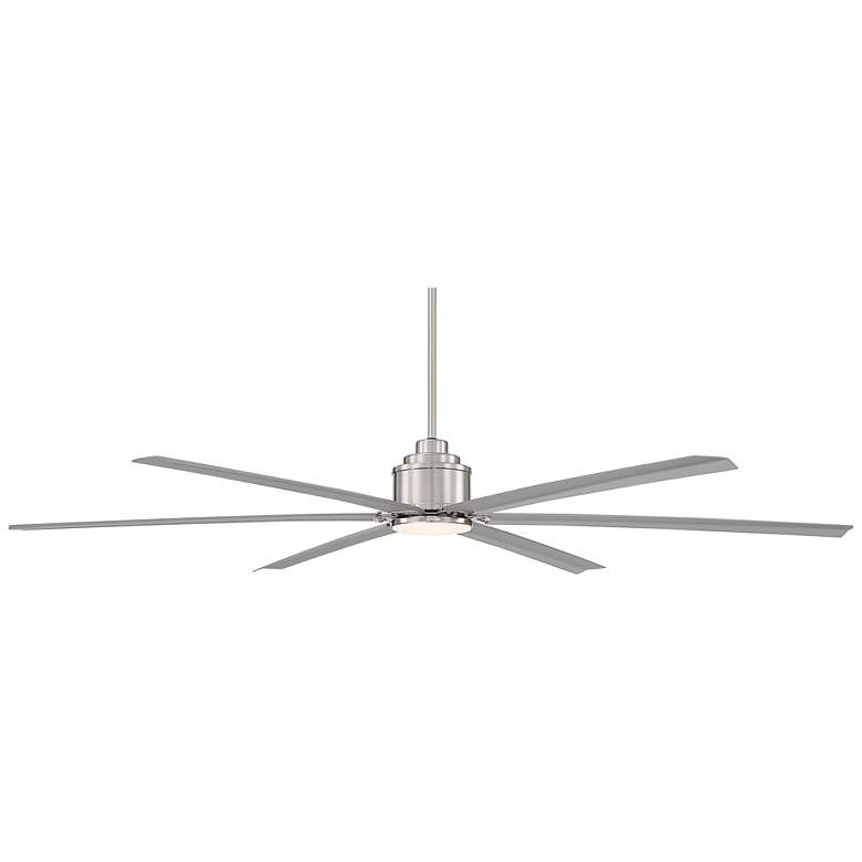 Image 6 84 inch Ultra Breeze Brushed Nickel LED Wet Ceiling Fan with Remote more views
