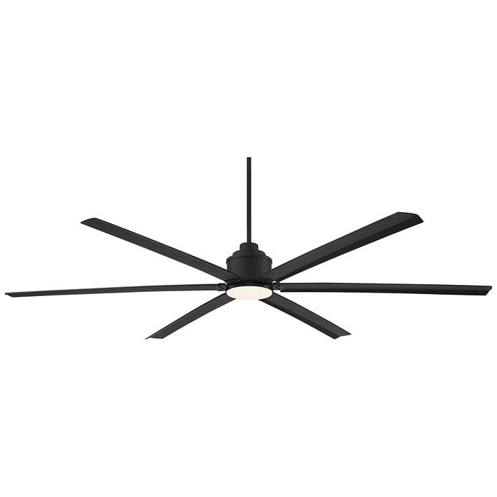 84 Ultra Breeze Matte Black LED Wet Rated Ceiling Fan with Remote - #483E1