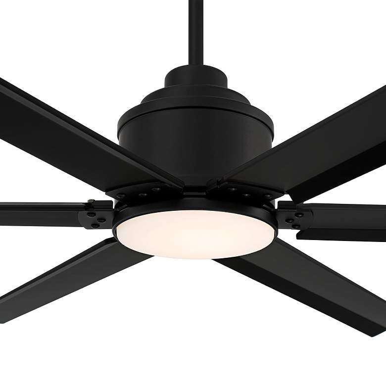 Image 3 84 inch Ultra Breeze Matte Black LED Wet Rated Ceiling Fan with Remote more views