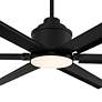 84" Ultra Breeze Matte Black LED Wet Rated Ceiling Fan with Remote