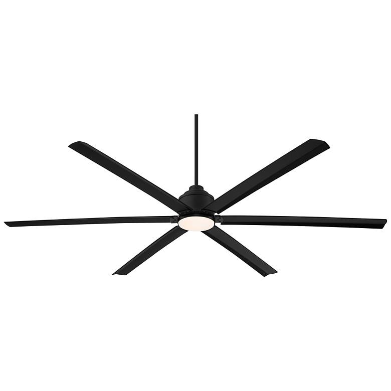 Image 7 84" Ultra Breeze Matte Black LED Wet Rated Ceiling Fan with Remote more views