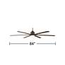 84" Ultra Breeze Oil Rubbed Bronze LED Wet Ceiling Fan with Remote