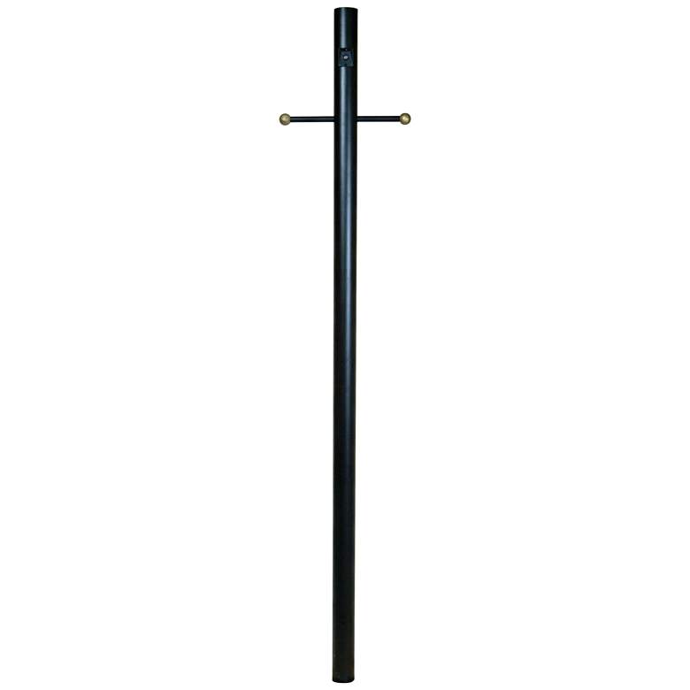 Image 1 84"H Matte Black Direct Burial Post with Built-In Photocell