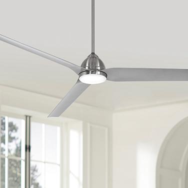 84" Minka Aire Java Xtreme Brushed Nickel Smart LED Ceiling Fan