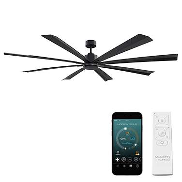 84" Modern Forms Size Matters Matte Black Ceiling Fan