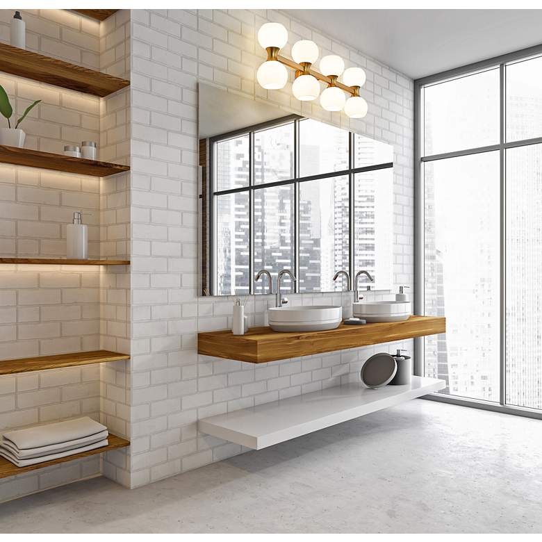 Image 1 Artemis by Z-Lite Modern Gold 8 Light Vanity in scene