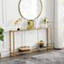 Thumbnail1 of Graydon Slim Gold Console Table in scene