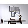 1_Miro 20" Wide Vintage Silver Drum Pendant Light in scene