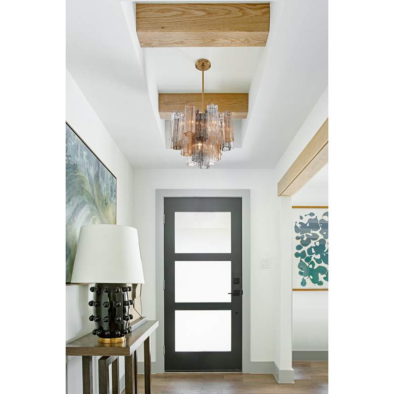 Image 1 Addis 4 Light Aged Brass Chandelier in scene