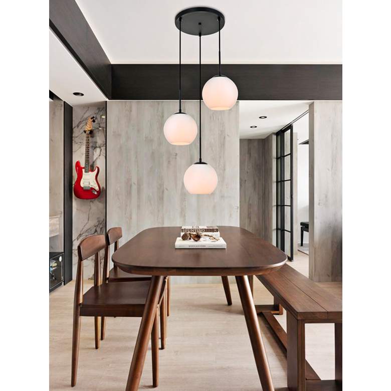 Image 1 Baxter 18" Wide Black Multi-Light Pendant in scene