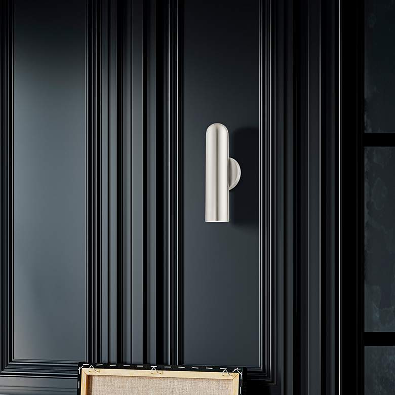 Image 1 Armored 1 Light Brushed Nickel ADA Single Sconce in scene