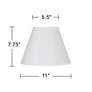 2_84962 - White Sandstone Line Fabric Empire Lamp Shade more views