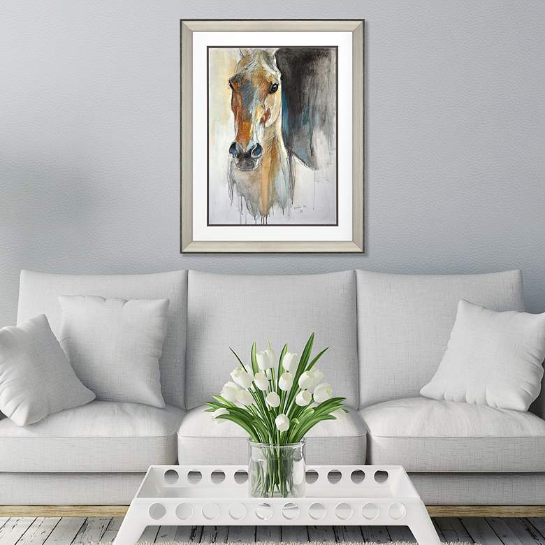 Image 1 Alert X 50" High Rectangular Giclee Framed Wall Art in scene