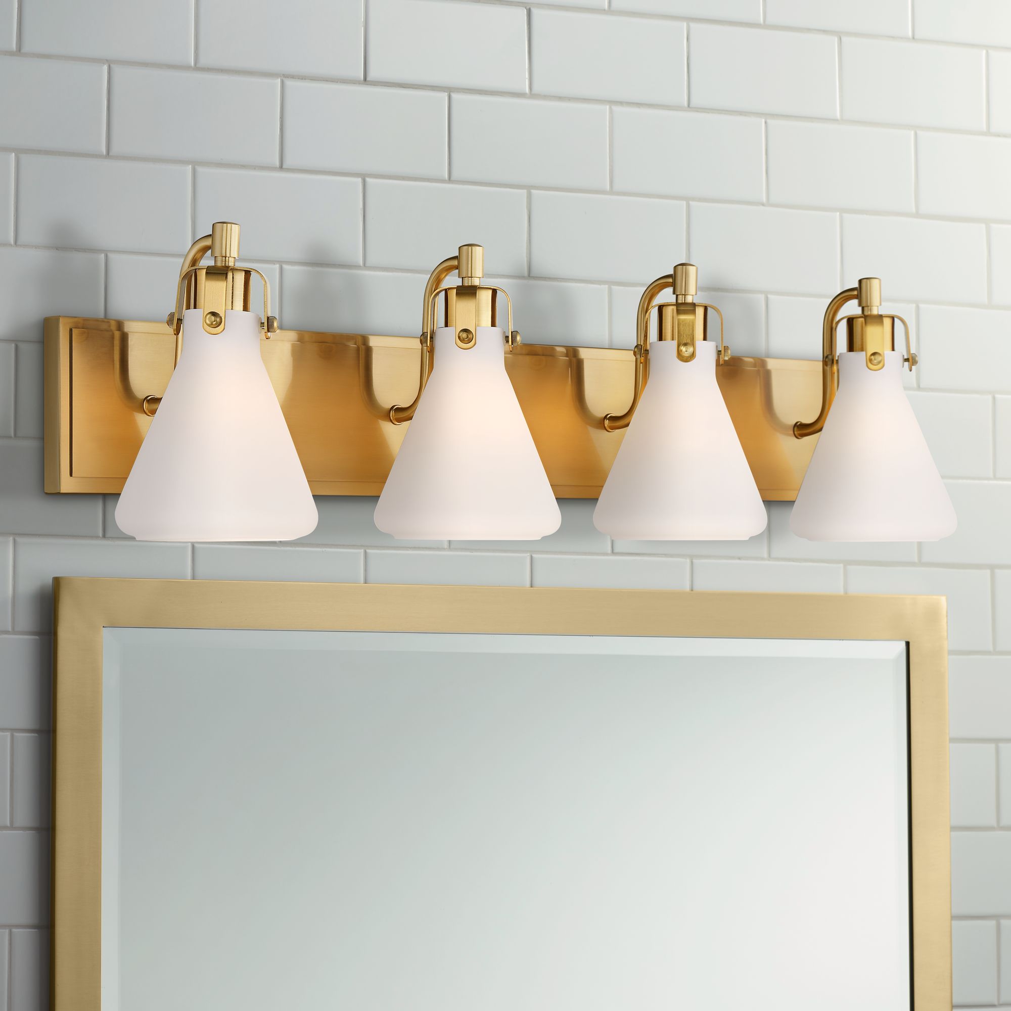 Brass Antique Brass, 4 Lights, Bathroom Lighting Lamps Plus