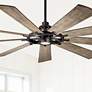 1_85" Gentry Anvil Iron LED Ceiling Fan with Walnut Blades