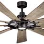 3_85" Gentry Anvil Iron LED Ceiling Fan with Walnut Blades more views