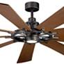 4_85" Gentry Anvil Iron LED Ceiling Fan with Walnut Blades more views