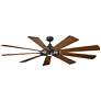 5_85" Gentry Anvil Iron LED Ceiling Fan with Walnut Blades more views