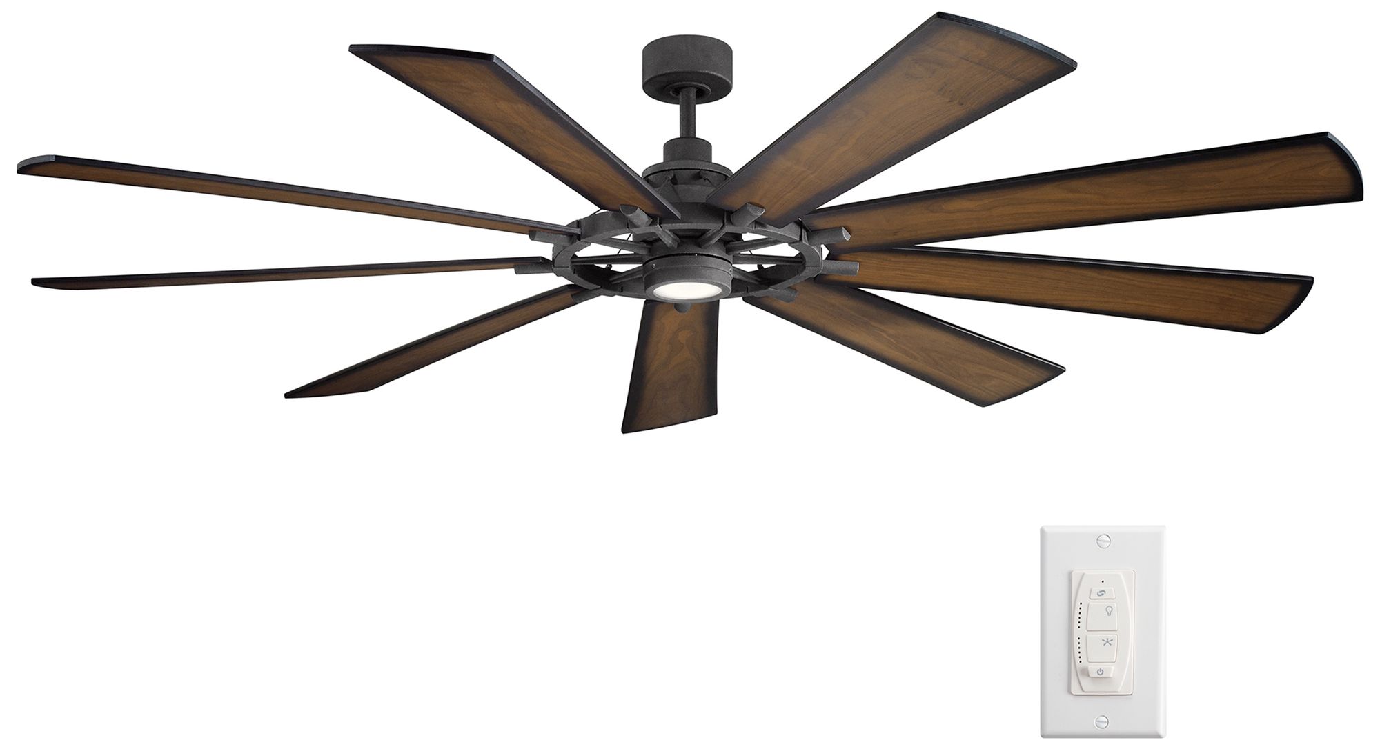 Image 7 85" Kichler Gentry Distressed Black LED Ceiling Fan more views
