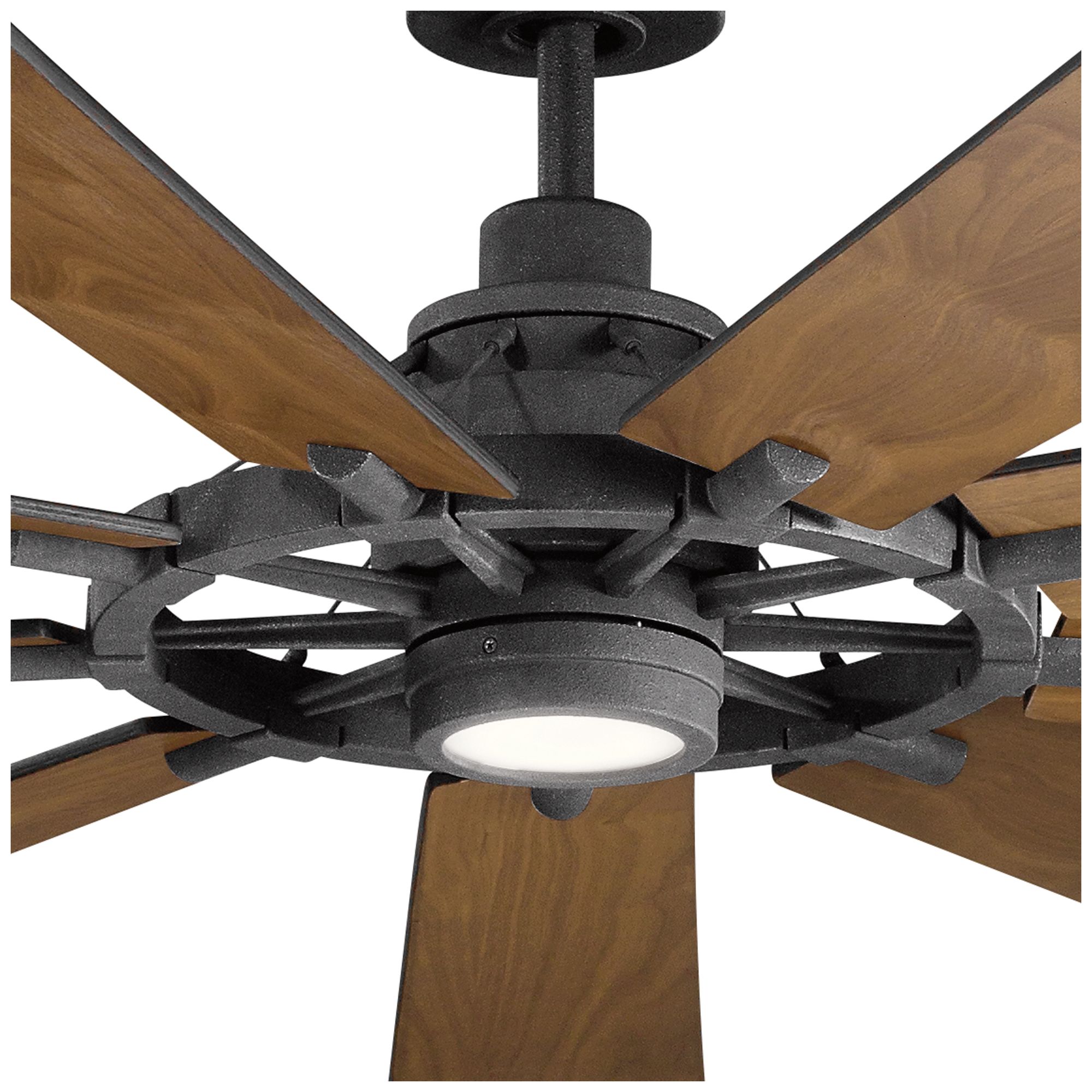 85" Kichler Gentry Distressed Black LED Ceiling Fan