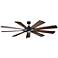 85" Kichler Gentry XL LED Black Wagon Wheel Fan with Wall Control